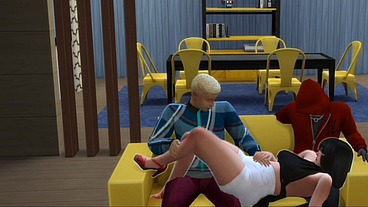 Nat gangbang at home party