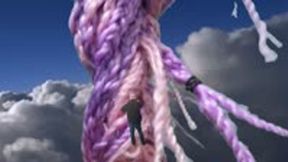 Brave Teenie Climbs Braids from Sky 1080