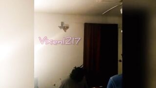 Vixen1217 spitroasted by husband and big black cock