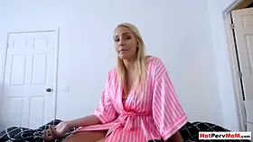 My frustrated busty MILF stepmom seduced and fucked me