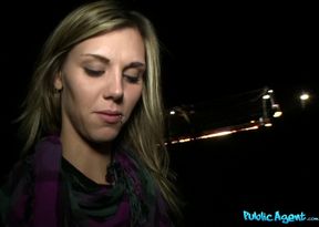 Tall, Slim Blonde Enjoys A Public Fucking By Horny Stranger - POV sex with blowjob