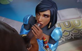 Pharah - Gym Training Session BBC Blowjob & Wild Anal Fuck with Black Big Dick 3D Overwatch Animation