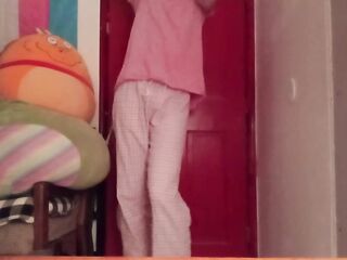 Pink Femboy Undress Tease