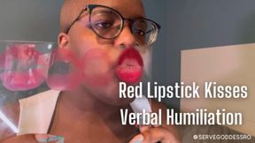 Red Lipstick Kisses Verbal Humiliation - Royal Ro closeup ebony lips mouth fetish hd mp4 1080p