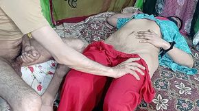 Stepsister Masturbates Bigcock with Hot Moaning in Hindi While Stepbrother Fondles Her Long Nippled Tits