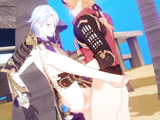 Thoma screws Ayato - Anal Queer Sex - Genshin Impact
