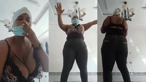 gangster bbw flaunt her curvy body while smoking