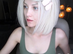 Curly Blonde Teen Records Solo Dildo Masturbation More at