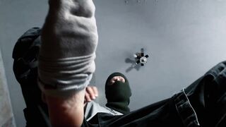 shoes amplify sensation, wood yells thru messy sock breath