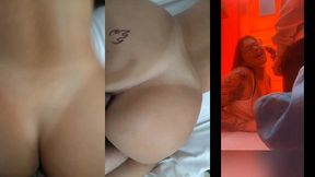 ruiva casada da o cuzinho pro marido corno e depois vai a praia e pega um desconhecido roludo e faz um boquete no banheiro quimico e leva gozada na cara