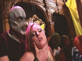 Lingerie&sex Scene-2 DP Orgy at a Costume Party with Beauties in Lingerie