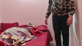 desi bhabhi big boobs fucked by surprise in doggystyle, boobs pressed with blowjob