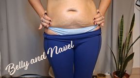 Close-Up Belly Massage, Shiny Skin, Belly Button & Stretch Marks