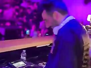 Dj in console with beatch