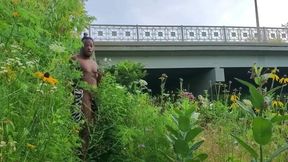 Caught Naked in Public!! Kennie Jai Jerks for All to See!!