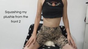 Squashing my plushie from the front 2