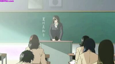 Teacher with massive tits goes wild on student's cock after school - uncensored!