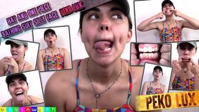 Silly Faces Peko Lux in a Hat and One Piece Bathing Suit - MP4 (SD)