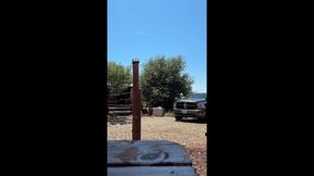 chubby smooth daddy camping & cumming