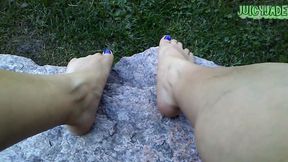 Bare feet walking outdoors Vol 1