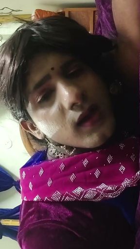 Cumming in Saree