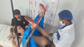 Doctor Fucks Cuckold's Wife in Exam Chair!