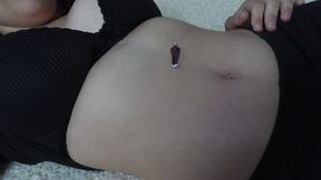my giantess stepsister belly button play tiny stepbrother plays belly fingering in 4k