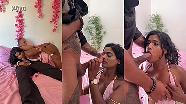 indian slut gives sloppy & deep blowjob