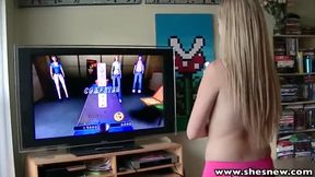 Natural tits girlfriend Stacie Jaxxx swallows cum