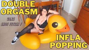 Inflatable Popping - Double Orgasm - Shoe Fetish - Vans Lover