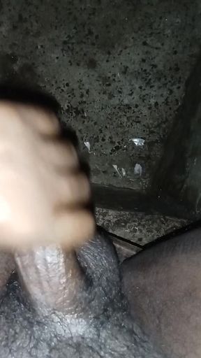 Oil massage of Desi big black cock