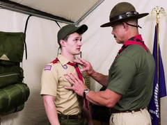 Sexy twink barebacked by Scoutmaster