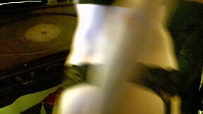 Lecherous crossdresser plays with a dildo at home