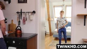 Young studs turn kitchen play into wild mating press action