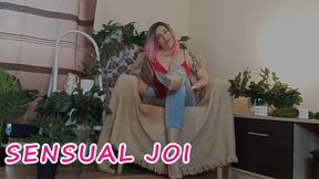 LADY ANGELA POLISH LANGUAGE sensual JOI red designer high heels blue jeans cum coundown tattooed goddess