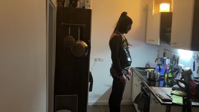 Fetish Lofts Cooking Session with TV Slave Part 2-4.