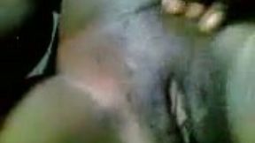 Busty and adorable black girl Kristy filmed herself in the bathroom