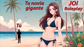 JOI hentai with a giant woman Audio Roleplay in Spanish