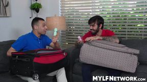 MILFs Crystal Rush and Kyla Keys gave their stepsons sexy gifts
