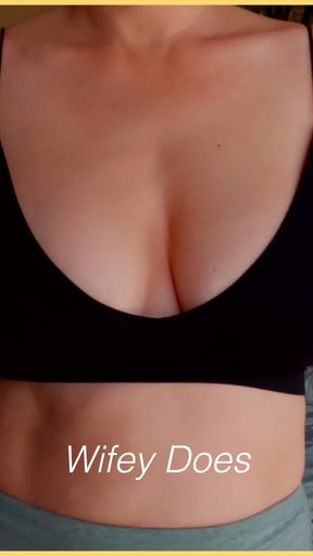 Wifey tries on different bras for your enjoyment - PART 3   Clip 1