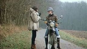 Hot brunette bimbo getting assfucked with a glass toy