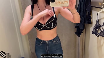 Sneaky store encounter leads to panty pleasure