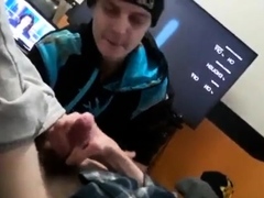 Cole sucking me off while my dad is out