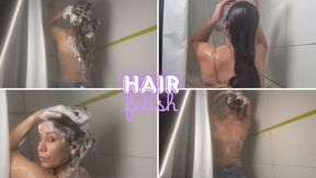 Hair Washing in the Bathtub