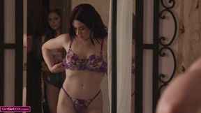Horny MILF seduces stepdaughter in a steamy girl-on-girl encounter