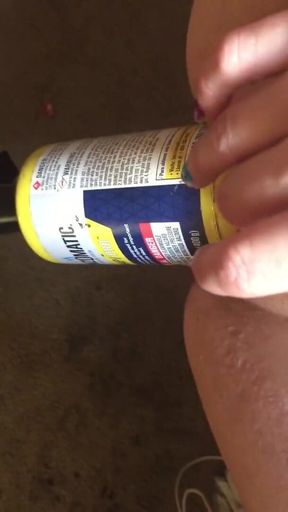 Filthy whore takes map gas in pussy