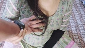 I gave cash to aunty and held the dick in my hand - Hindi Audio