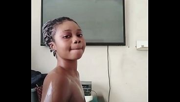 Bucket Bathing Slender South African Hood Slut With Sexy Fuck Me Face & Dick Swallowing Soft Jiggly Pear Shaped FAT Booty