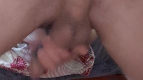 powerful anal masturbation of a male cunt with male squirt. hands-free cum