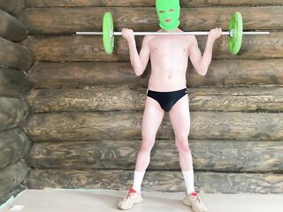 The hot chap works out